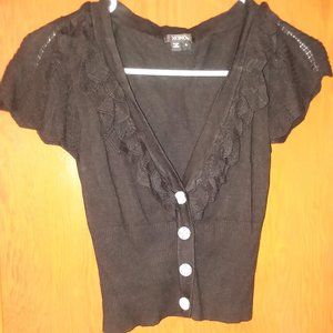 XOXO Cropped button sweater